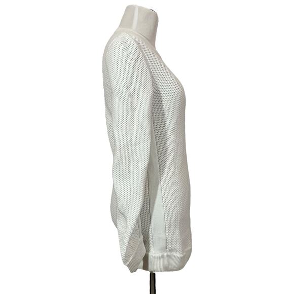 Rag & Bone/Jean Cotton Knit Crewneck Sweater - White - XS - Picture 2 of 13